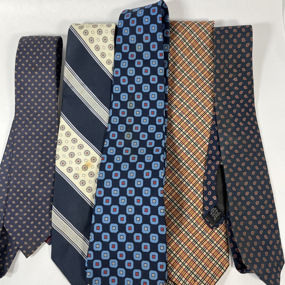 Necktie Lot Quilter Hobby Cutter Quilting Crafts Ties Silk Polyester Patterned